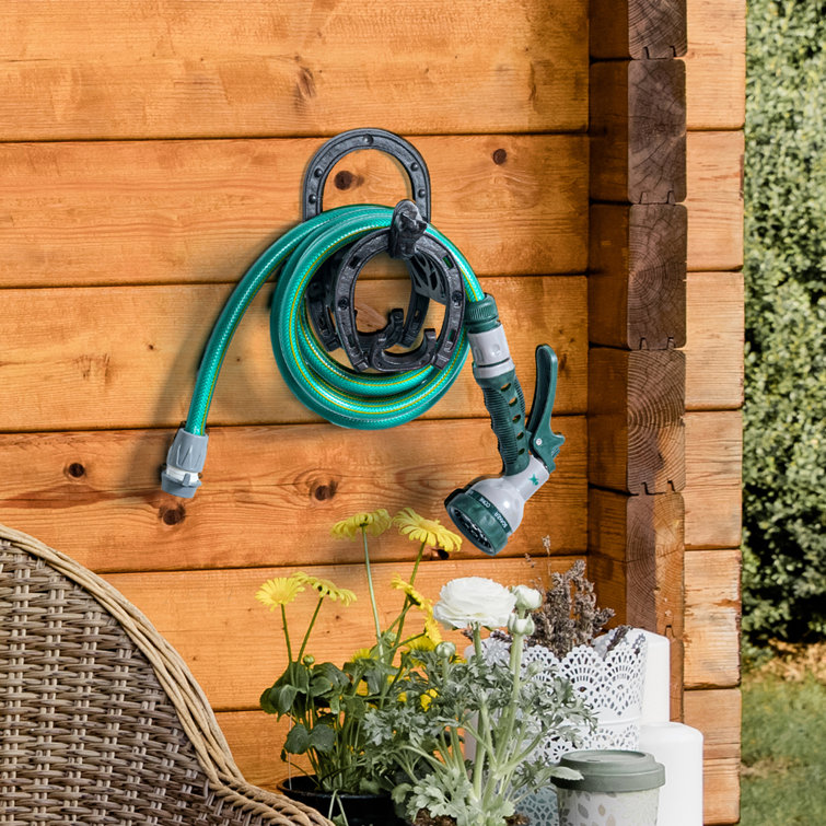 MyGift Decorative Iron Wall Garden Hose Reels Holder Wayfair Canada